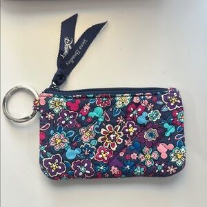Vera Bradley -Disney Floral Coin Purse with Key Ring